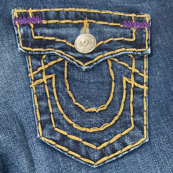 True Religion Women’s Blue Denim Jeans Jenny Curvy Flip Skinny Jeans. SIZE 25 - Picture 4 of 16